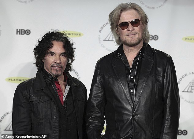 Hall & Oates are considered one of the best rock duos of all time;  the couple is seen in 2014