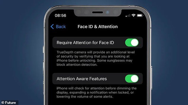 To resolve this issue, go to Face ID & Attention settings to deactivate 