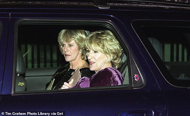 Camilla and her sister Annabel leave a concert together at Spencer House in London in 1998