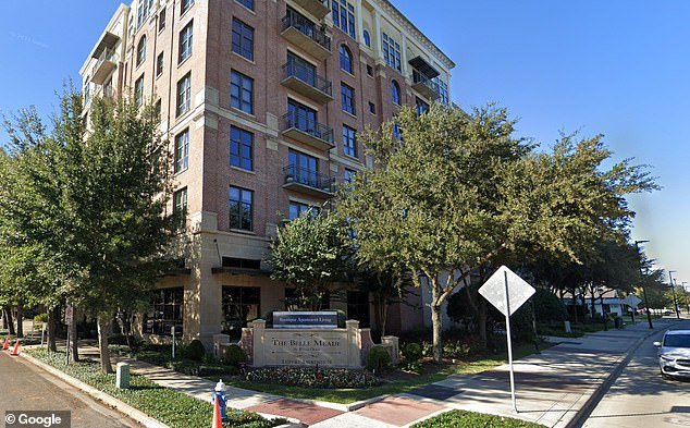 The Belle Meade at River Oaks apartment complex in an affluent neighborhood of Houston
