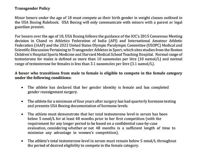 The new policy, announced Friday, specified conditions that athletes must meet