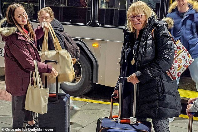 Kelce's mother, Donna, arrived in Kansas City on Friday before the game