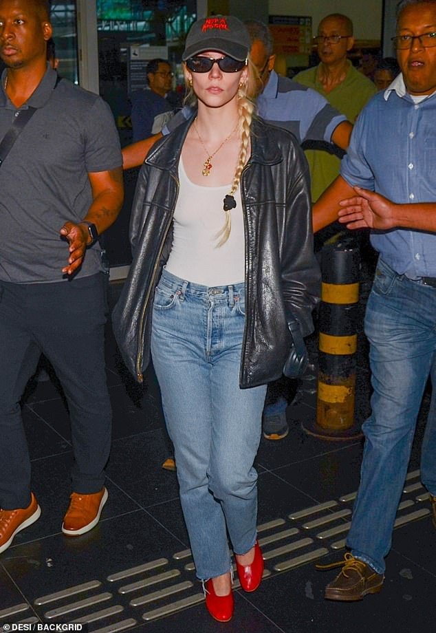 Anya Taylor-Joy remained casual on her flight home as she tried to maintain a calm presence at Sao Paulo, Brazil airport following her appearance at the Comic Con Experience 2023