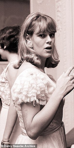 Camilla, just 18 years old, is pictured at a society dance in 1965,