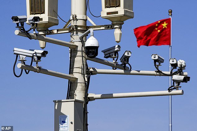 China's top intelligence agency is using AI to track American spies and others with surveillance cameras in Beijing's embassy district, according to a new report (file photo)