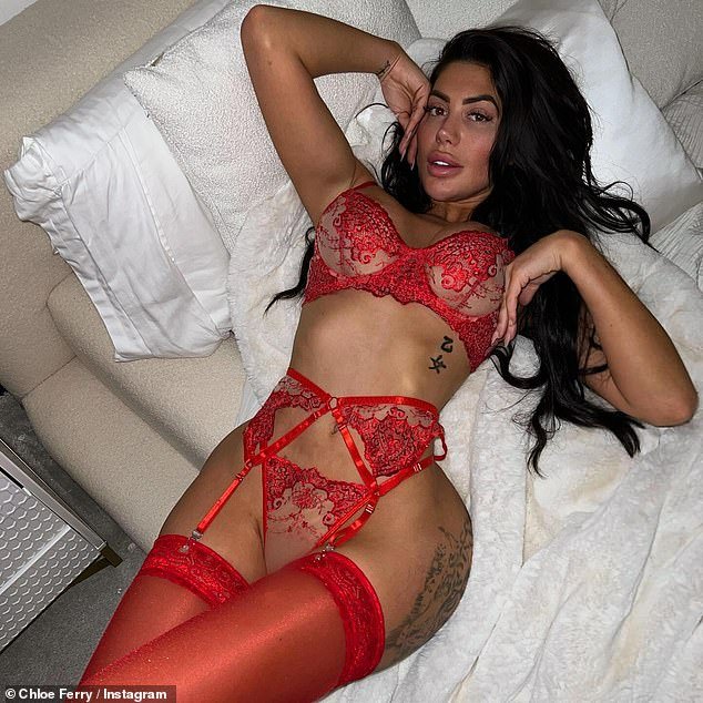 Chloe Ferry sent temperatures soaring on Monday when she shared a slew of new lingerie-clad snaps to her Instagram