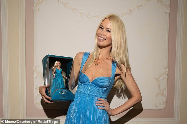 With her piercing blue eyes and long blonde hair, it must have been child's play to turn Claudia Schiffer into her very own Barbie doll