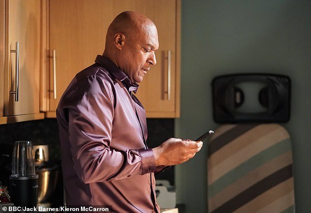 George's parents are not as innocent as they may appear and bring with them a whole host of intentions and secrets from their son's past (Photo: Colin Salmon as George Knight)