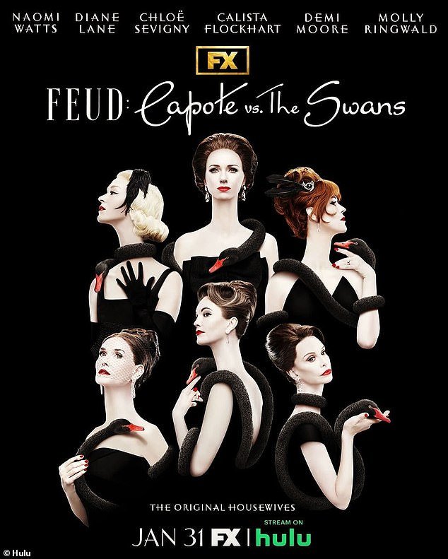 New Poster: FX has unveiled the first poster for the highly anticipated series Feud: Capote Vs.  The Swans, which reveals a January 31 premiere date