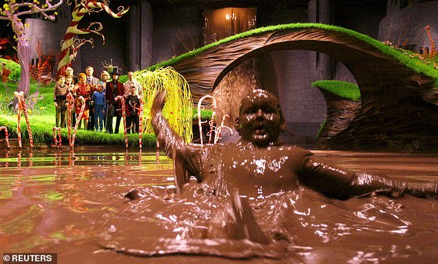Willy Wonka claimed that all the chocolate in the factory was mixed exclusively by waterfall