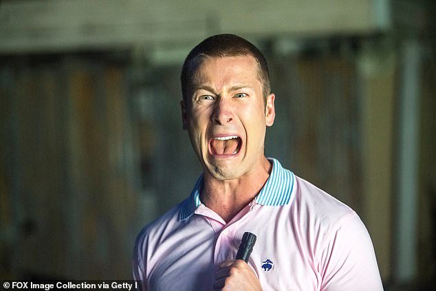 Glen Powell, featured in a 2015 still from Scream Queens, revealed he is reuniting with Scream Queens creator Ryan Murphy for a new musical project