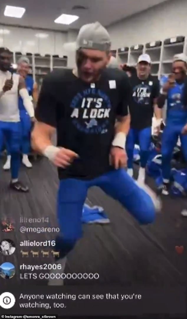 Aidan Hutchinson showed off some dance moves after the Lions won the division