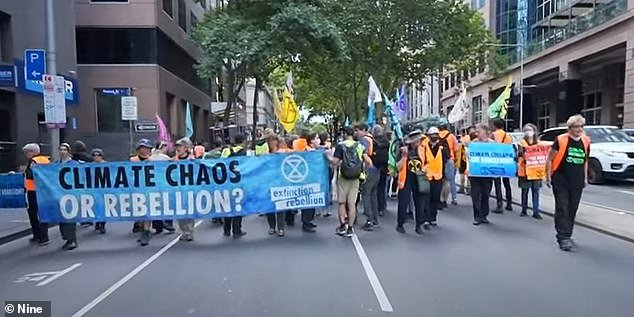 Climate protesters have pledged to cause rush hour traffic in Melbourne's CBD every day until Saturday, when around 200 people are expected to wreak havoc (pictured)