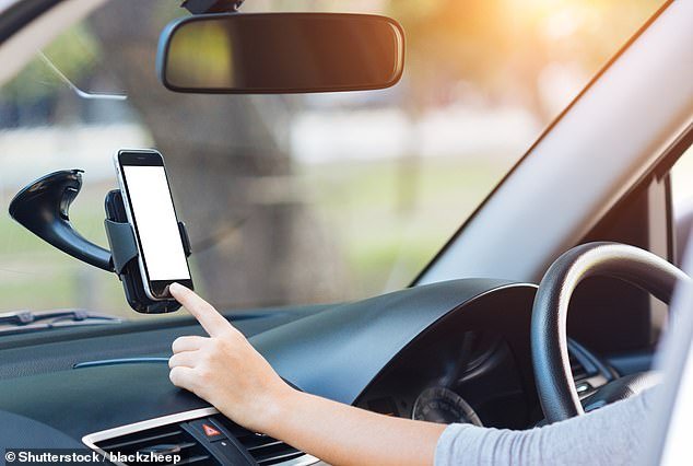A P-plater has lost her driving license after being fined for using her mobile phone as a GPS