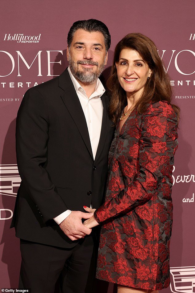 Nia Vardalos from My Big Fat Greek Wedding has announced her new boyfriend.  The two were seen holding hands on the red carpet of The Hollywood Reporter's Women In Entertainment Gala at the Beverly Hills Hotel in Beverly Hills on Thursday.  He is Spiros Katsagans, a native of Athens, Greece