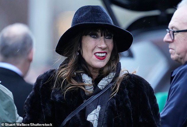 Shane MacGowan's widow danced the night away at a wake for her husband in a modest thatched pub.  Pictured: Arriving at his funeral earlier today
