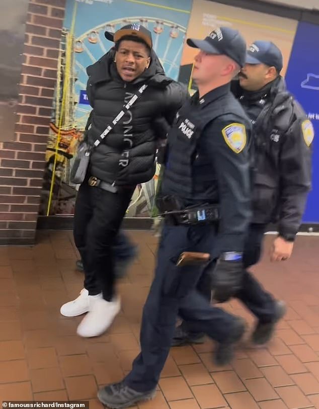 Richard Sharp, 24, known online as “King Richard,” began taunting a New York City police officer Friday but was quickly recognized as a wanted man for a previous robbery