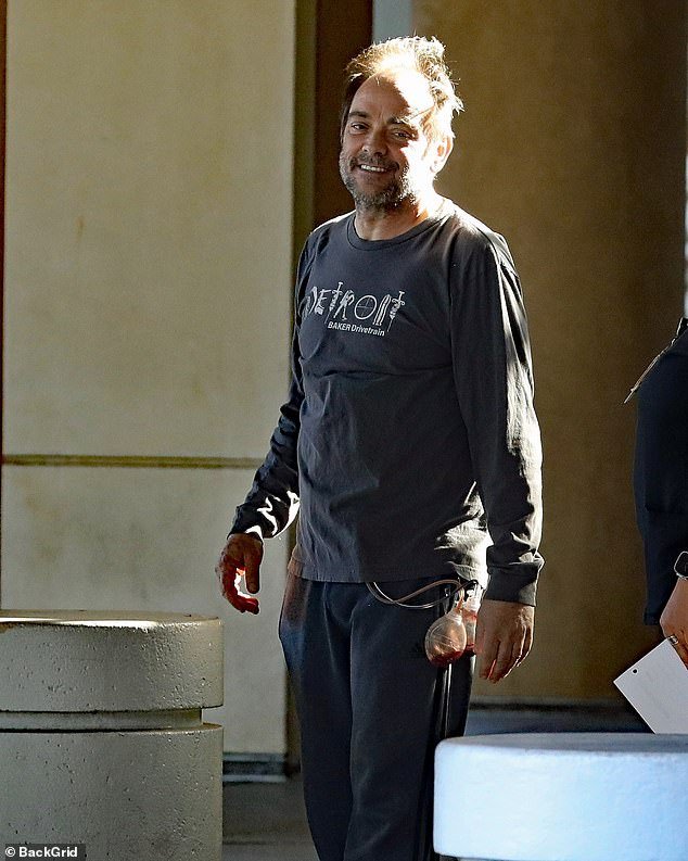 Mark Sheppard smiled Thursday as he left a Los Angeles hospital after suffering six 