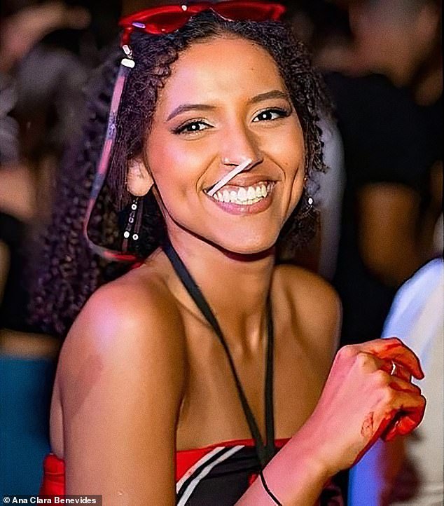 Ana Benevides (pictured) died of heat exhaustion after falling ill during a Taylor Swift concert in Rio de Janeiro on November 17.  The autopsy report revealed that her exposure to extreme heat caused her to go into cardiac arrest and severely damaged her lungs.