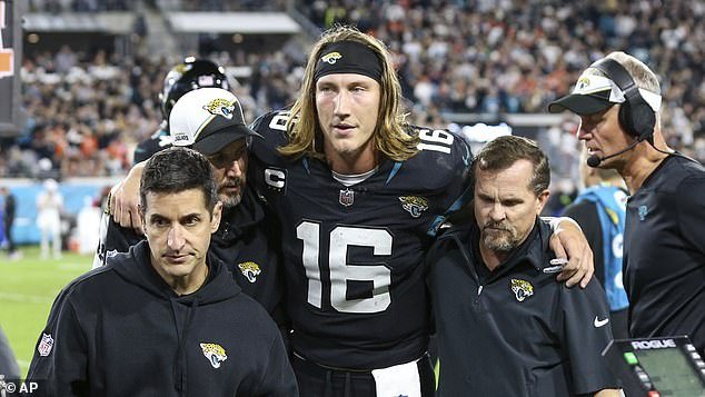 Jaguars QB Trevor Lawrence is receiving around-the-clock rehab for the high ankle sprain