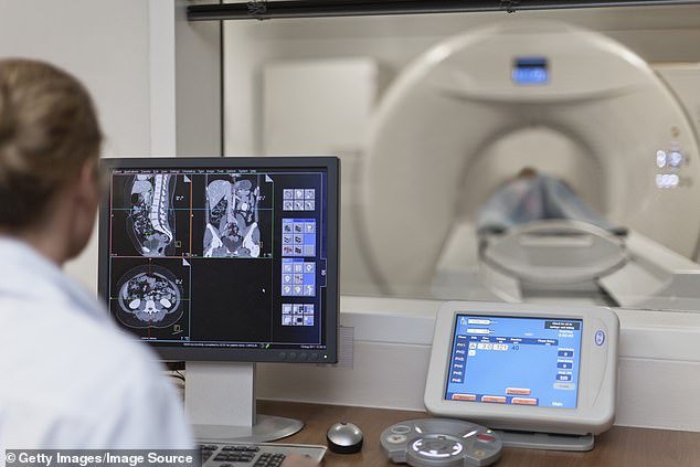 People may be prescribed an MRI for many reasons, including to detect tissue tears, tumors, spinal injury or disease, damage to internal organs, or brain conditions that do not show up on the traditional X-ray (stock photo)