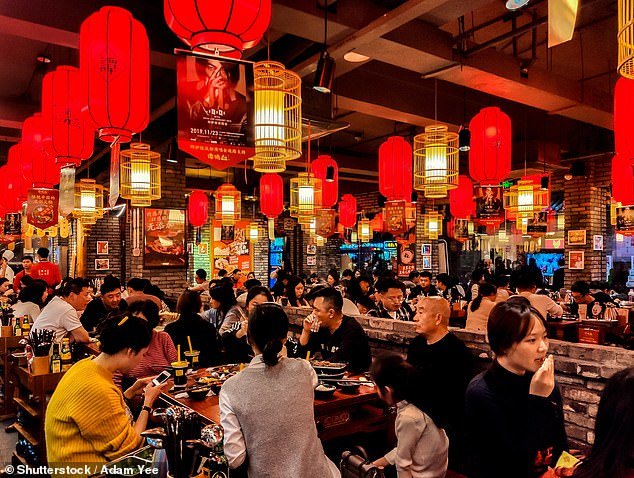 For one woman in China, her decision to post a photo of her dinner on the Chinese app WeChat proved disastrous – and her lunch date with a friend quickly turned into a nightmare (file image)