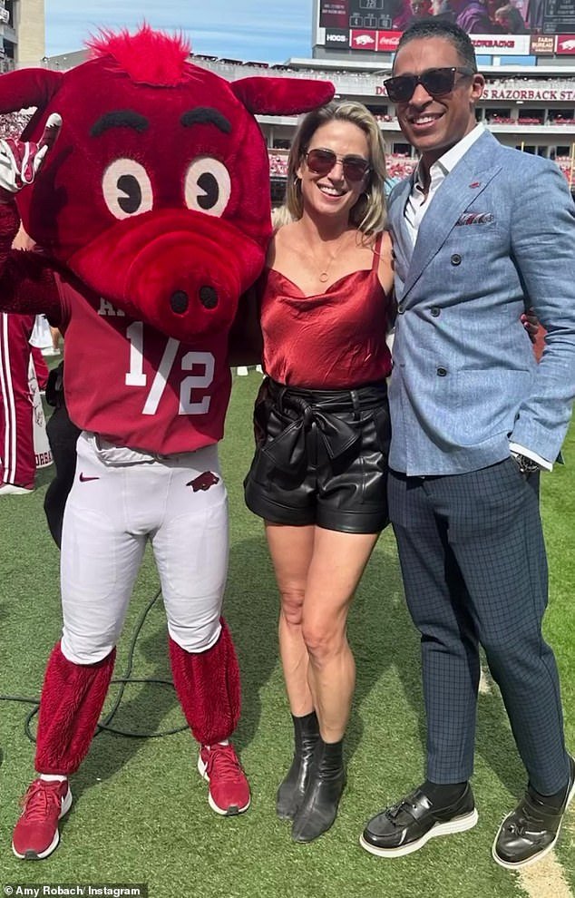 The couple appeared to spend much of 2023 traveling, including trips to each other's hometowns.  While in Arkansas, the couple took part in an Arkansas Razorbacks game with Amy dressed in the team colors of red and black.
