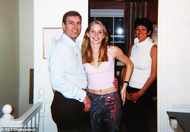 An infamous photo of Virginia Roberts, Prince Andrew and Ghislaine Maxwell taken at Maxwell's Belgravia home in London