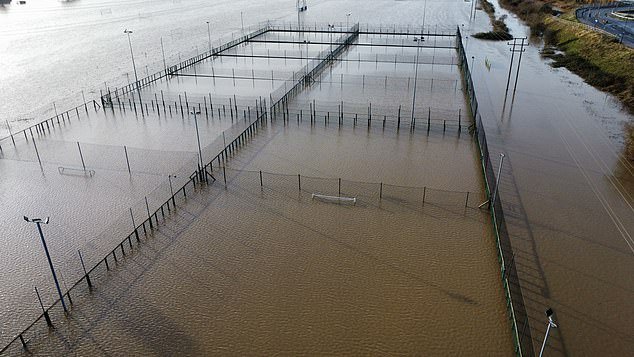 The facility's all-weather pitches were flooded on Friday morning after the River Trent burst its banks