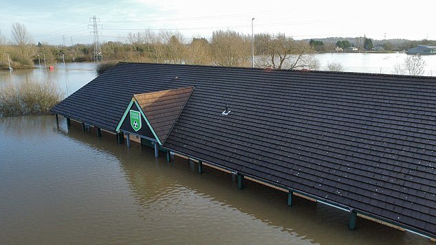 Only the roof of the clubhouse was visible - and all bookings for Friday were cancelled