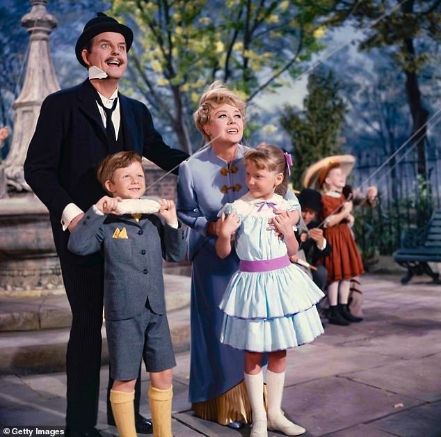 The actress has starred in many famous films, including Hostile Hostages, Miranda and The Court Jester (pictured clockwise from top left: David Tomlinson, Glynis Johns, Matthew Garber, Karen Dotrice in Mary Poppins)