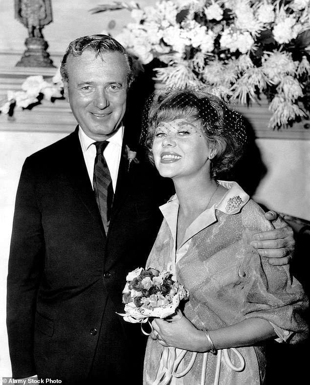Although Clynis had a successful acting career, she was not so lucky in love: she married a total of four times (photo: Glynis Johns and her fourth husband, Elliott Arnold in 1984)