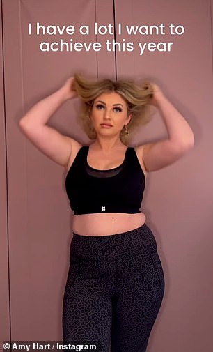 The reality star, 31, who welcomed her first child nine months ago with fiancé Sam Ransom, 33, wore a black sports bra and leggings in the Instagram clip