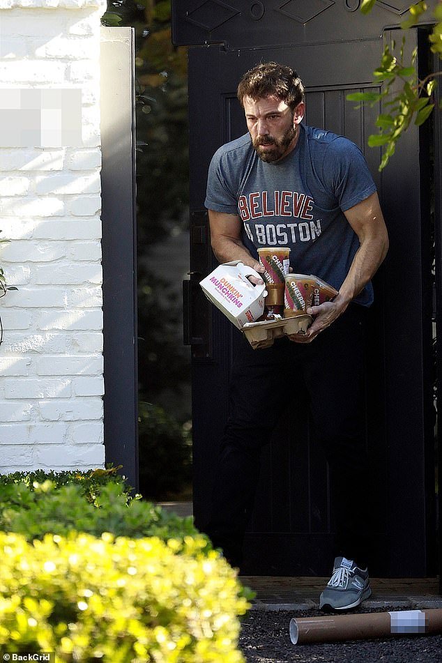 It reflects when Ben was caught spilling Dunkin boxes outside his Los Angeles home in late December 2020, a moment that went viral at the time.