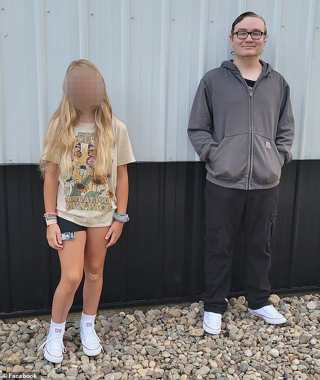 Dylan Butler, 17, is pictured with his sister