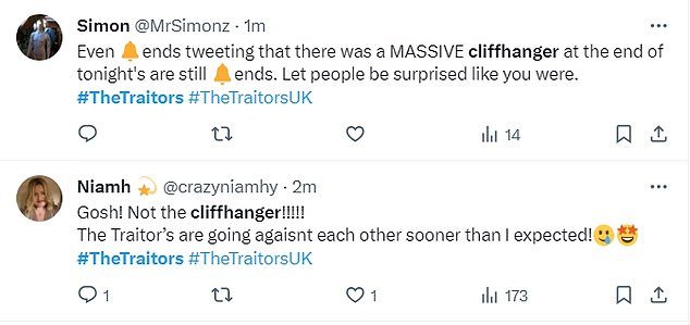 1704540158 686 Traitors fans rage as the third episode ends with a