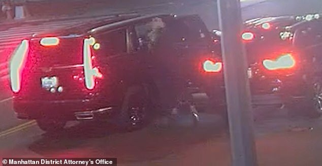 Surveillance footage from the night of the attack in March 2023 shows Majors repeatedly pushing Jabbari back into the SUV.