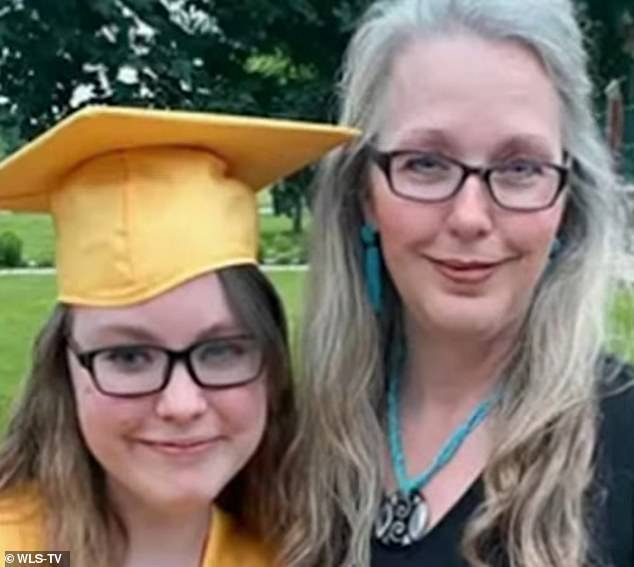 Officers initially responded to reports of a man having been shot in the stomach, before tragically discovering the bodies of Christina (right) and her daughter Alaria (left) inside the home.