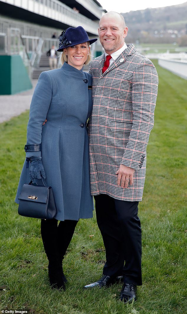 Zara with husband Mike Tindall, who has described Dolly Maude as 'more important than me' after the trusted friend helped deliver their son Lucas in 2021
