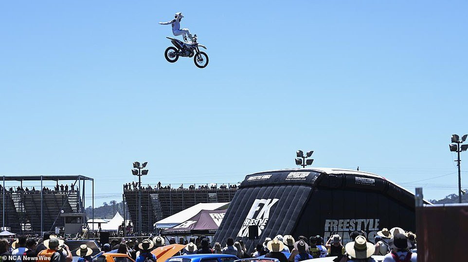 There was plenty of entertainment for adrenaline junkies with a motocross event at the 'automotive lovefest'