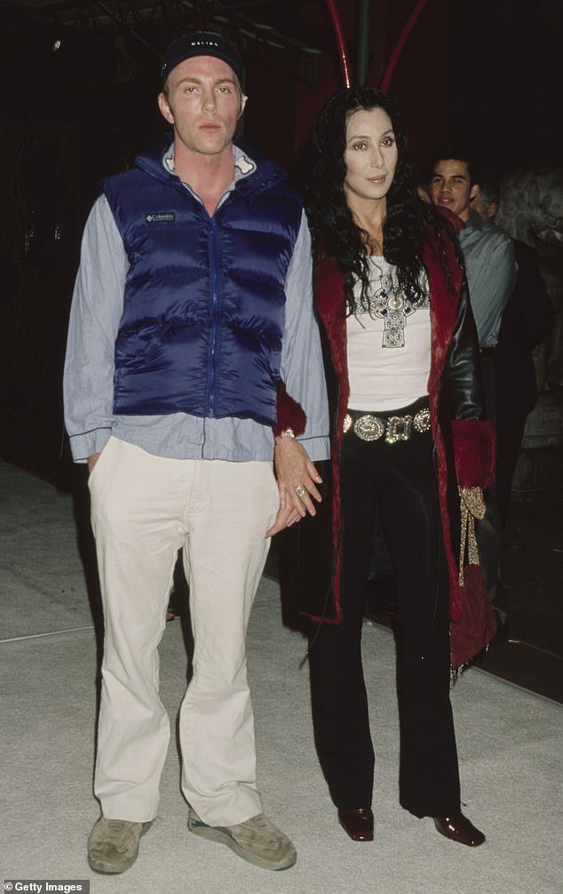 Cher had asked the court to appoint her as a temporary conservator until the case could be fully heard in March;  pictured with her son in 2001