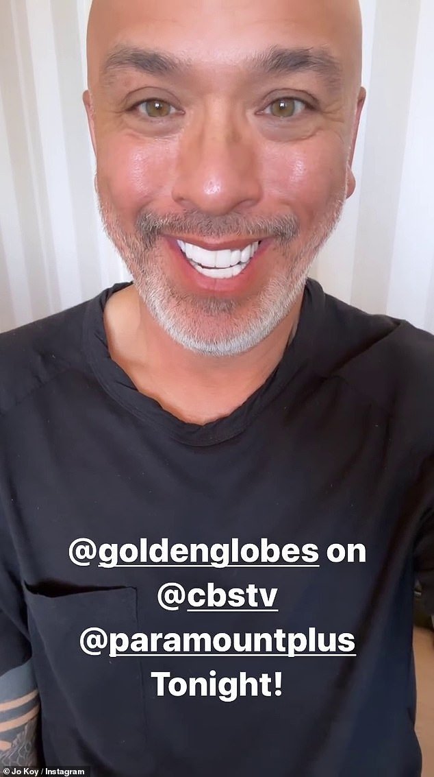 Golden Globes host Jo Koy also took to his Instagram Stories as he prepared for his hosting duties