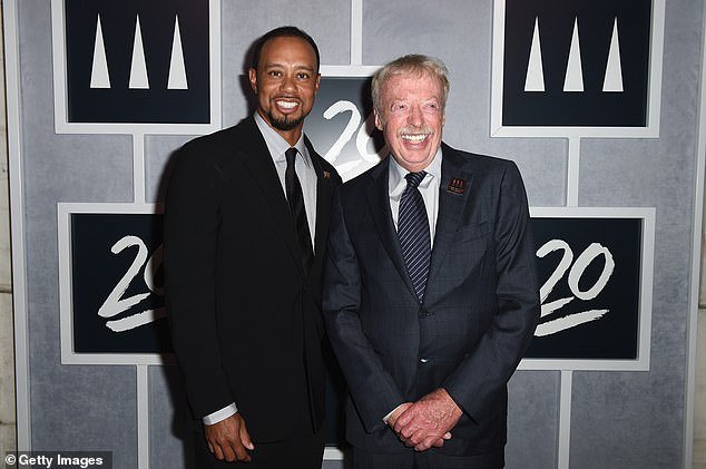 Woods thanked Nike co-founder Phil Knight (pictured together in 2016) in his statement