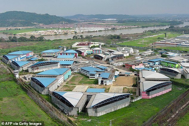 Aerial view of the Zonal Prison No. 8 in Guayaquil, Ecuador, where Los Choneros leader Jose 'Fito' Macías