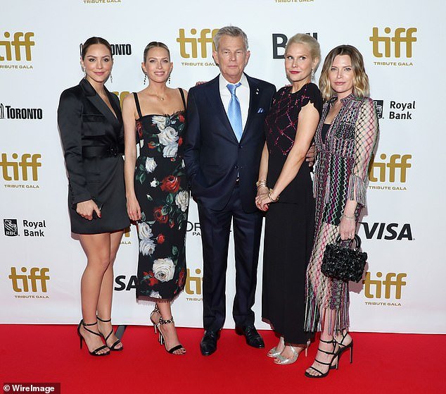 Amy is one of David's five daughters, who also include: Allison Jones Foster, 53 (not seen);  Sarah Foster, 42;  Erin Foster, 41;  and Jordan Foster, 37;  seen with Katharine McPhee (far left) in September 2019