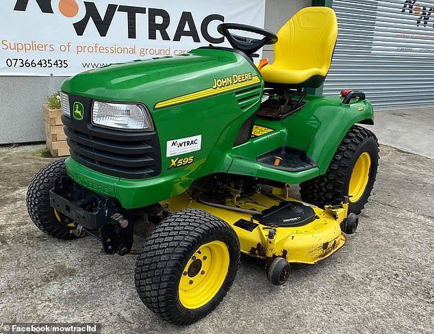 Pictured is a stock photo of the riding mower that knocked over and killed Mrs. Kohl