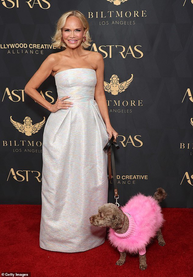 Kristin Chenoweth also looked outstanding as she showed up to the star-studded affair in a shimmering strapless white dress