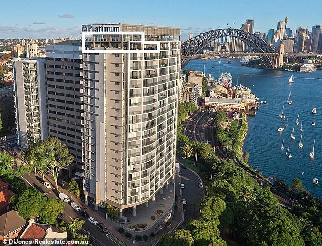 Over the past decade, the couple has purchased six apartments in the luxurious Latitude Building in Sydney's Milsons Point