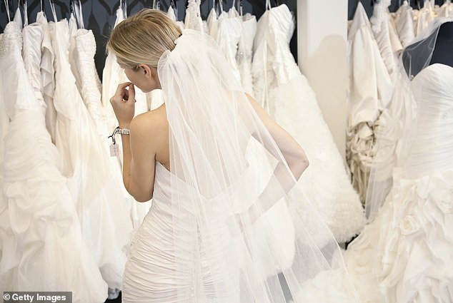 Hope promises: 'If you stay true to yourself from the start, you will be happier in the long run' when choosing the perfect wedding dress (stock image)