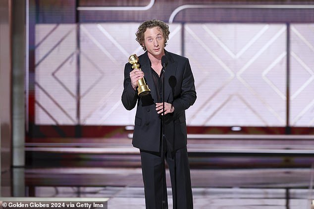 White won the Golden Globe for Best Performance by a Male Actor in a Television Series – Musical or Comedy for his role in The Bear